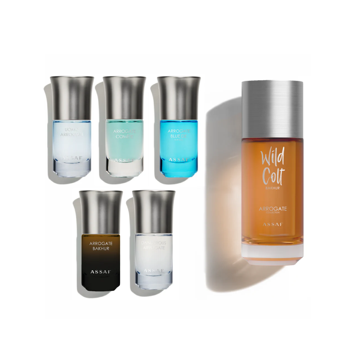 WILD COLT BAKHUR BY ASSAF مجموعة عساف وايلد كولت بخور (عطر 150 مل + 5 × 10 مل + 5 أكياس)